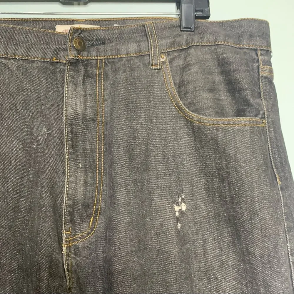Members Properly Mens Black Straight Leg Jeans 40x32